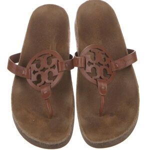 Tory Burch Miller Cloud Brown Leather  Sandals